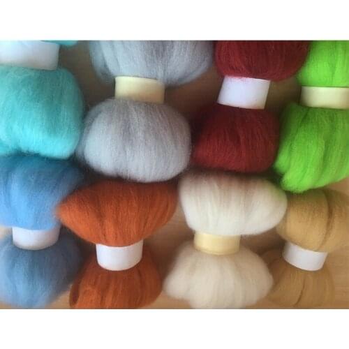 WFPFBEC Home garden diy fiber wool felt poke fun 10g/8pcs/lot 80g+gift free shipping
