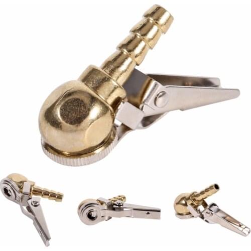 Hose Barb Clip-On Ball Foot Air Chuck Tire/Tyre Inflator Gauge Fitting Tool