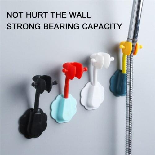 1PC Shower Head Holder Punch-Free Adjustable Shower Base Nozzle Bracket Rotatable Waterproof Shower Fixed Seat Bathroom Gadgets