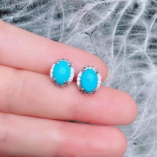 100% Natural and Real Turquoise Earring 925 sterling silver Turquoise Earring