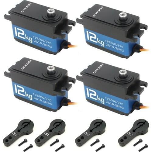 12kg Full Large Torque Metal Gear Digital Waterproof Servo Low Profile for 1/10 RC Car 3racing SAKURA D4 CS Airplane Robot Arm