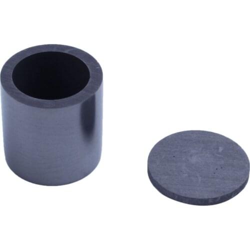 1X High Purity Graphite Casting Melting Crucible For Gold&Silver With Lid Black