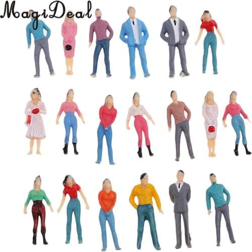 3.2-3.7cm People Figure Model Layout HO for RR Train Railway Park Street Building Passenger Models Railroad Landscape Toys