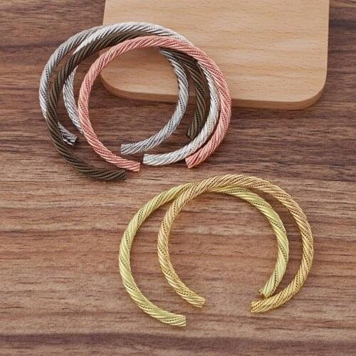 30pcs Fashion 60mm Charming Bangle Korean European and American Wire Wrapped Bangle Wrist Bracelet