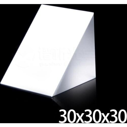 30x30x30mm Optical Glass Triangular Lsosceles K9 Prism With Reflecting Film Medicine