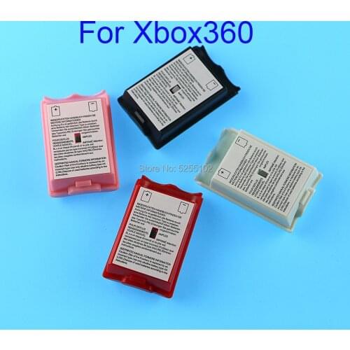 5pcs Battery Shell back Cover Holder Case Parts for Xbox 360 Wireless Controller W/ Sticker