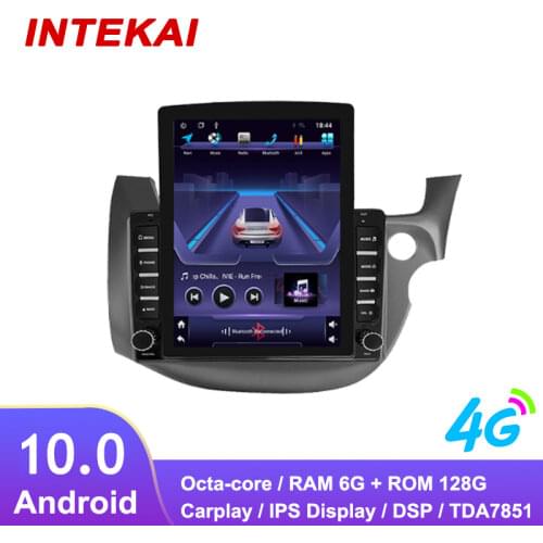 9.7" Vertical Style Tesla Screen Android 10.0 Car Radio GPS Navigation Autoradio multimedia for Honda JAZZ FIT RHD 2007-2016