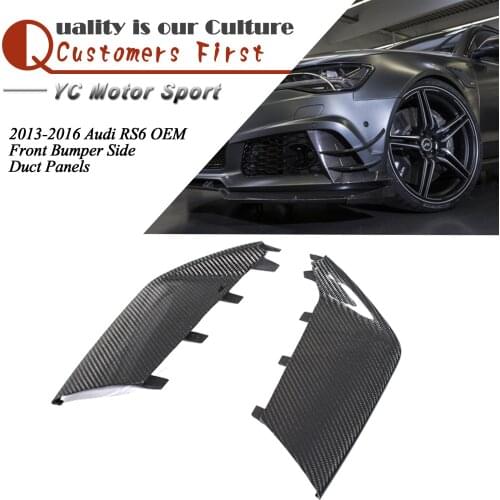 Car Accessories Carbon Fiber OEM Front Bumper Side Duct Panels Fit For 2013-2016 RS6 OEM Front Bumper Side Duct Panels
