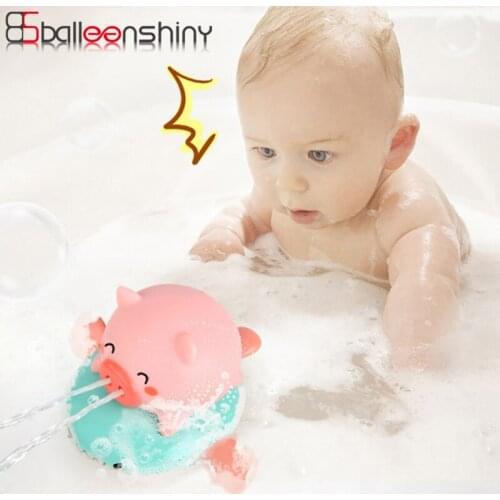 BalleenShiny Baby Bath Toys Piggy Children Playing in Water Summer Bathing and Swimming Funny Toys Pool Party Boys Girls Gift