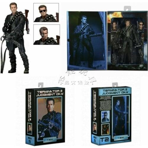 Bandai Terminator T-800 Schwarzenegger Arnold Heavy Machine Gun Deluxe 7-inch Action Figure Movable Joints Toys