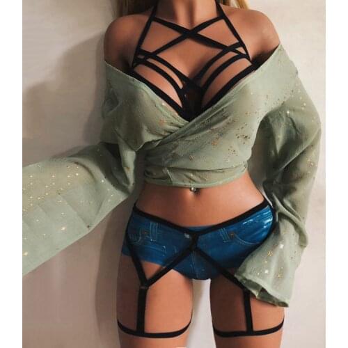 Bikini Women Erotic Lingerie Sexy Lingerie Corset Lingerie Corset Solid Mesh Underwire Sleepwear Underwear Set Sexy Bras