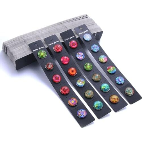 BLack Snap Jewelry Card Display 100pcs/lot 21*3cm Card Display For Snap Button Jewelry (fit18mm 20mm Snap)