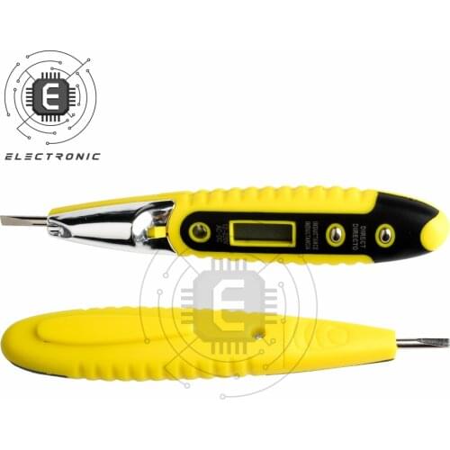 Digital Test Pencil Tester Electrical Voltage Detector Pen LCD Display Screwdriver AC/DC 12-250V for Electrician Tools