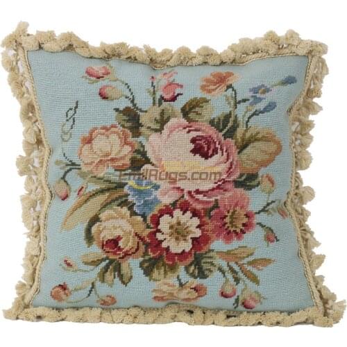 Cross stitch needlepoint velvet embroidery pillow hand woven pillow thickened pure wool Renaissance