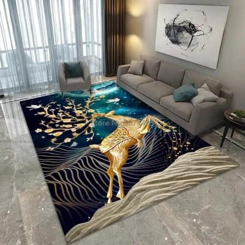 Home Carpet Simple Golden Deer Bedside Living Room Foyer