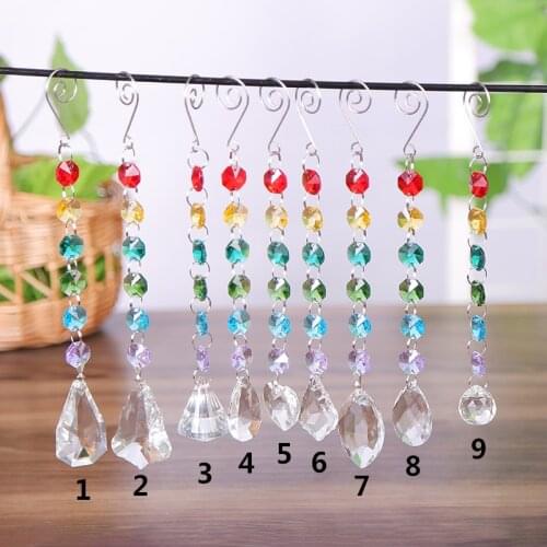 1PCS Handmade Crystal Sun Catchers Chandelier Crystals Ball Prism Pendant Rainbow Maker Hanging Chakra Suncatcher Pendants