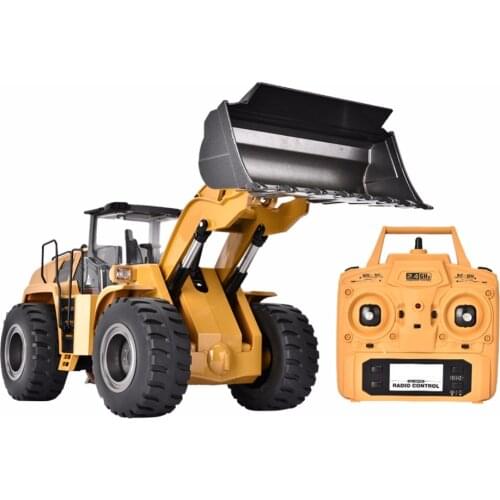 HUINA 583 2.4G RC Electric Truck Remote Control Model Excavator Engineering Vehicle Alloy Bulldozer for KIDS gifts