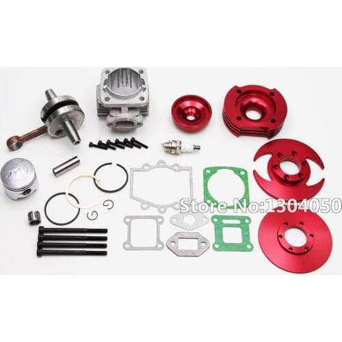 44MM BIG BORE TOP END KIT FOR ATV POCKET BIKE DIRT BIKE 47CC 49CC 2 STROKE STAGE 3 RED NEW