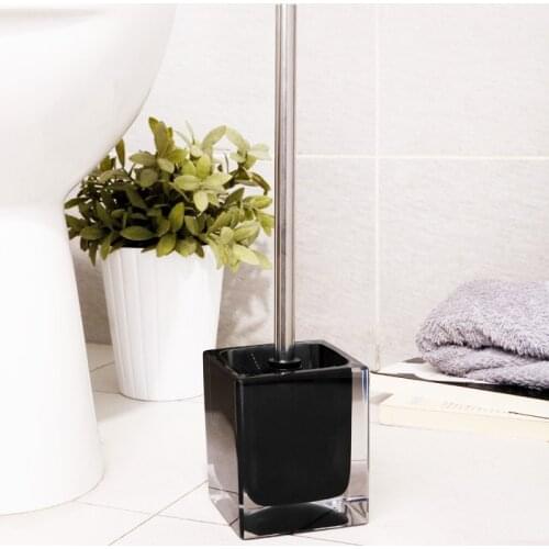 Long Handle Beautiful Toilet Brush Stainless Creative Cleaning Toilet Brush Black Household Wc Pinsel Bathroom Products BF50TB