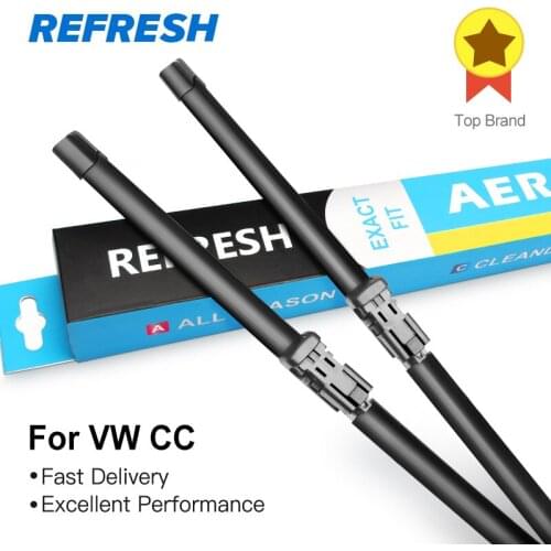 REFRESH Wiper Blades for Volkswagen VW CC Fit Push Button Arms ( for North American Model )