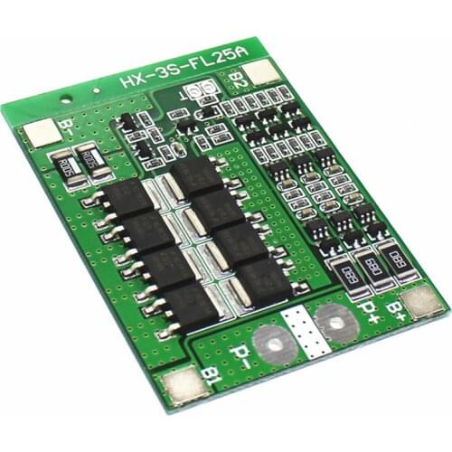 3S 11.1V 12.6V 25A W/Balance 18650 Li-ion Lithium Battery PCB Protection Board