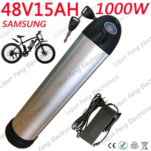 48V 15AH lithium ion Water Bottle E-bike 48V Lithium ion battery for Ebike pack with charger 700W use Samsung 3000MAh batteries