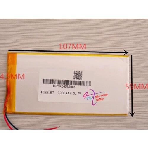 Best battery brand PL4555107 battery li polymer battery 3000MA battery for GPS player for tablet PC