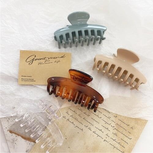 Fashion Girls Hair Claw Geometric Hair Clamp Grab Large Hair Clips Grip Barrettes Women Hairpin Acrylic Hair Styling Accessories