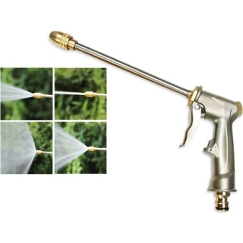High Pressure Power Washer Water Jet Watering Gun High-grade Metal Plating Water Gun Powerful Hose Nozzle Car Water Spray Tool
