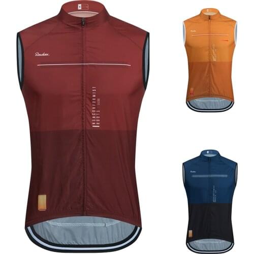 Men Raudax Sleeveless Cycling Vest Mesh Ciclismo Bike Bicycle Undershirt Jersey Windproof Cycling Clothing Gilet Motorcycle Vest
