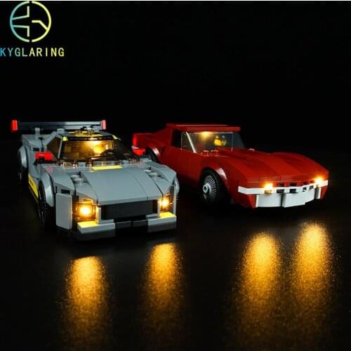 Kyglaring Led Lighting Set DIY Toys for Speed Champions 76903 Chevrolet Corvette C8.R & 1968 Corvette Blocks Building