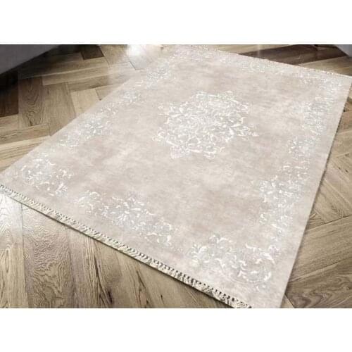 Slip-resistant Outsole Digital Print Velvet Carpet Alberta Cream 80x140 Cm