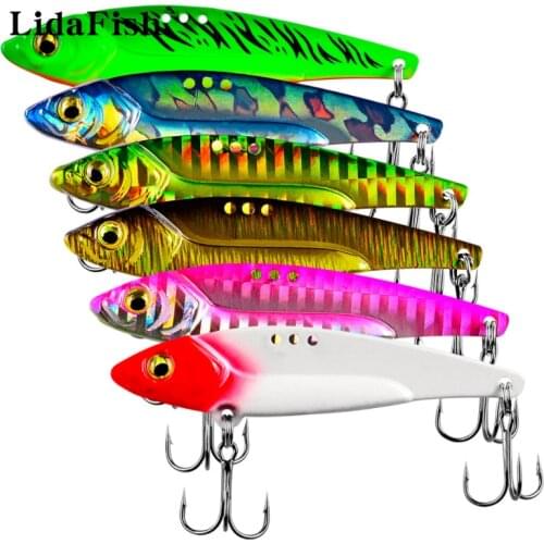 2021 New Exquisite VIB Metal Fishing Lure 10G-20G Artificial Wobbler Rotating Spoon Bait Super Hard Fishing Tackle 1PCS