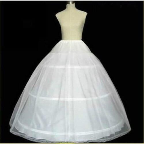 New 3 hoop white petticoat Crinoline Underskirt for bridal wedding Gown