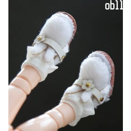 OB11 doll shoes suitable for ob11 ddf body9 cute fan suede bunny shoes Doll accessories