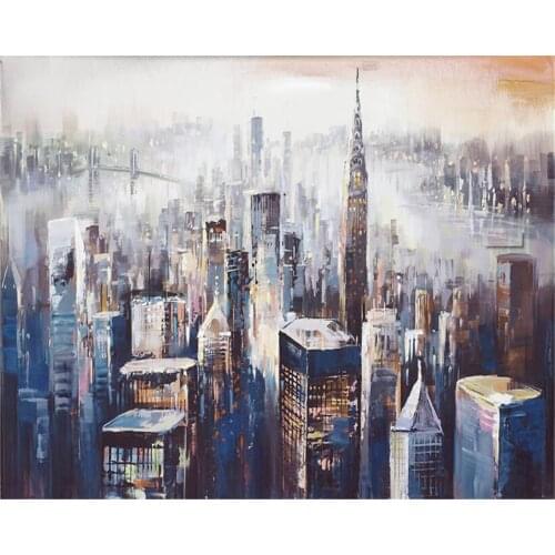Beibehang Custom Wallpaper New York City Landscape Oil Painting Living Room Bedroom TV Background Mural wallpaper for walls 3 d