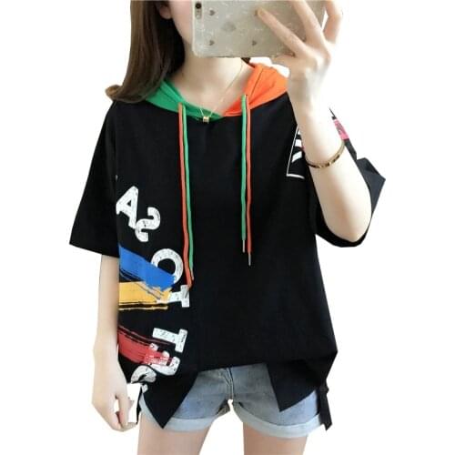 ODFVEBX Women's Hooded T-shirts