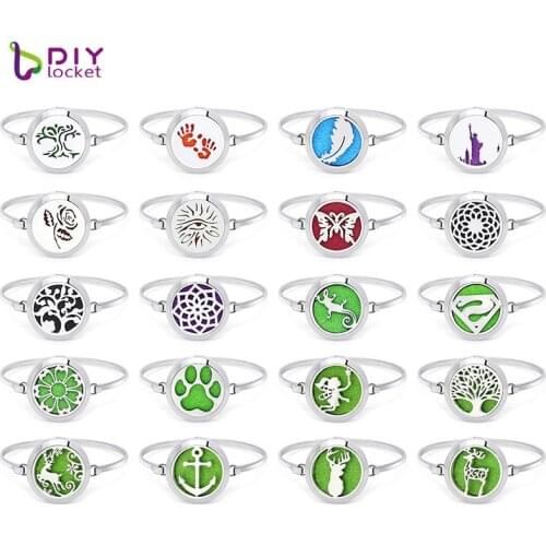 Wholesale Surgical Grade Stainless Steel 30mm Aromatherapy Diffuser Locket Bracelet AD241-266-Z01