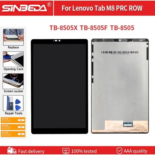 Original For Lenovo Tab M8 HD PRC ROW TB-8505X TB-8505F TB-8505 LCD Display Touch +Screen Digitizer Assembly Replacement Parts