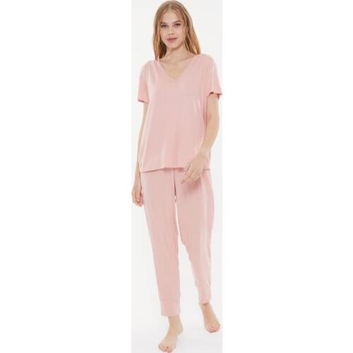 Trendyol V-Neck Pajamas set THMSS21PT1067