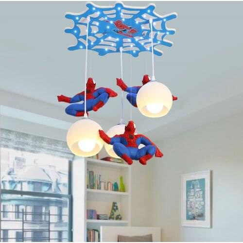 Spider Man Baby Girl Room Pendant Light Led Cute Bedroom Light For Kids Room Childrens Room Lamp Led Light Boy Room Lighting