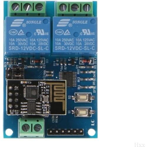 WIFI Relay Module ESP8266 IOT APP Controller 2-Channel For Smart Home 12V New