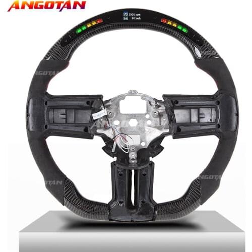 Steering Wheel For Ford Mustang GT350 GT500 RTR 2010-2015 LED Carbon Firber Race Digital Display Steering Wheel