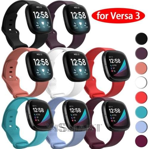 Silicone Straps For Fitbit Versa 3/Fitbit Sense Smart Watch Replacement Wrist Band Fitness Bracelet Wrist Bands