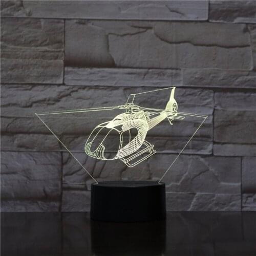Gift Night Sensor Light 3D LED Nightlight Helicopter Kids Lamp Holiday Birthday Gifts Party Decor Bluetooth Base Child Gift