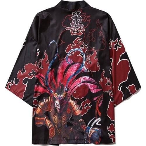 Vintage Stylish Japanese Traditional Kimono Printed Clothing Male Female High-quality Daily Street Lounge