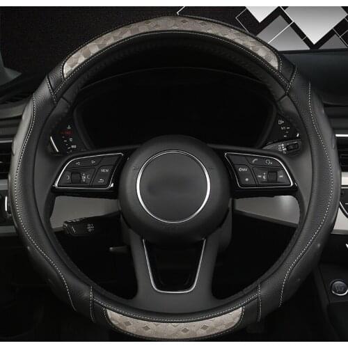 PU Leather Universal Car Steering-wheel Cover 38CM Car-styling Sport Auto Steering Wheel Covers Anti-Slip Automotive Accessories