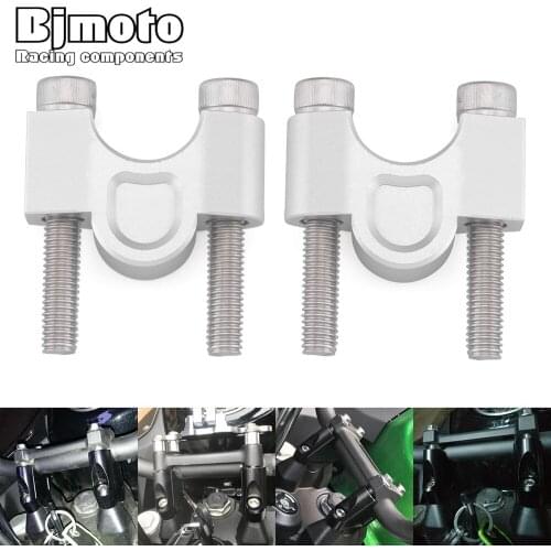 VersysX300 2017 2018 Motorcycle CNC Handlebar Adapters Mount High Handlebars Risers For Kawasaki versys X300 2017-2018 sliver&black Riser 12mm Handlebars