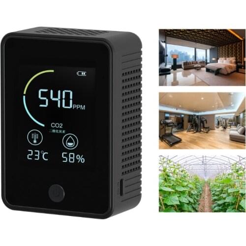 Indoor Air Quality Monitor Lcd Digital CO2 Air Quality Meters Real Time TFT