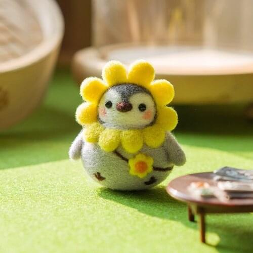 Felt Stamp Diy Material Package Couple Handmade Doll Gift Creative Pendant Jewelry Goose Children Cute Animal Craft Toy LB682